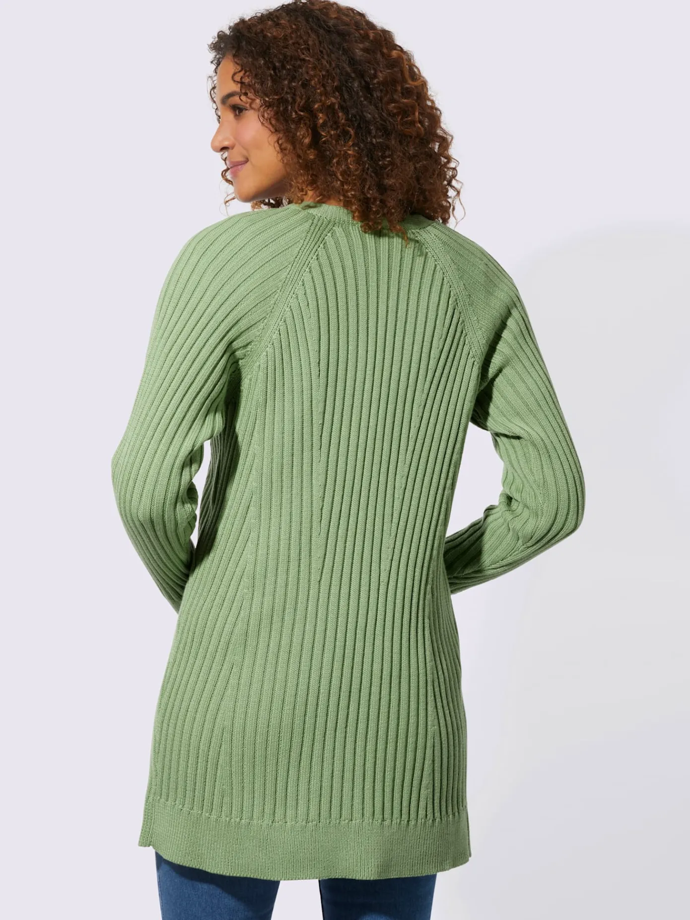 Collection L Gilets Et Cardigans<Veste longue en tricot 50% coton