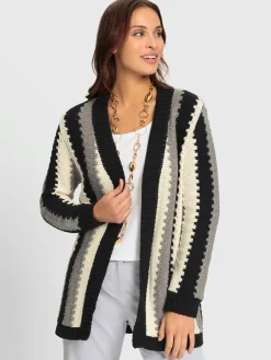 Gilets Et Cardigans<Veste longue en tricot 100% coton