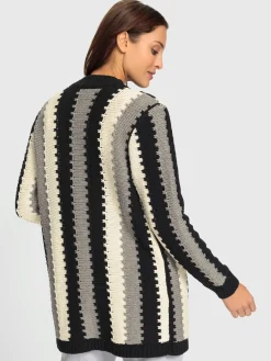 Gilets Et Cardigans<Veste longue en tricot 100% coton