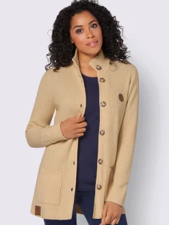 Collection L Gilets Et Cardigans<Veste longue en tricot 50% viscose