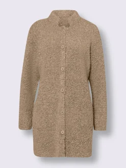 Linea Tesini Gilets Et Cardigans<Veste longue en tricot col montant tendance