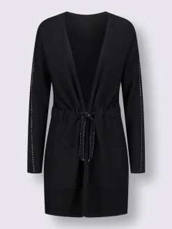 Creation L Gilets Et Cardigans<Veste longue en tricot mélange de lyocell et de viscose de qualité