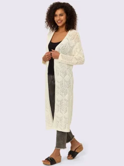Linea Tesini Gilets Et Cardigans<Veste longue en tricot superbe motif ajouré