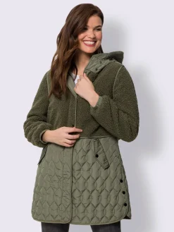 Mandarin Vestes<Veste longue superbe mélange de matières