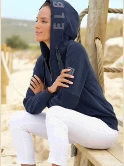 Elbsand Vestes<Veste sweat décontractée avec grande capuche