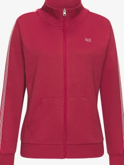 H.I.S Vestes<Veste sweat veste à col montant et rayures