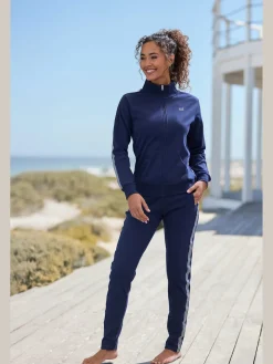 H.I.S Vestes<Veste sweat veste à col montant et rayures