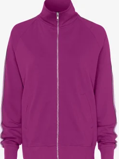 H.I.S Vestes<Veste sweat veste à col montant et rayures