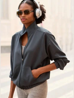 Copenhagen Studios Vestes<Veste sweat veste détente à col montant