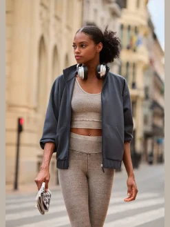 Copenhagen Studios Vestes<Veste sweat veste détente à col montant